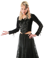 SamtBluse  Miederbluse Gothic