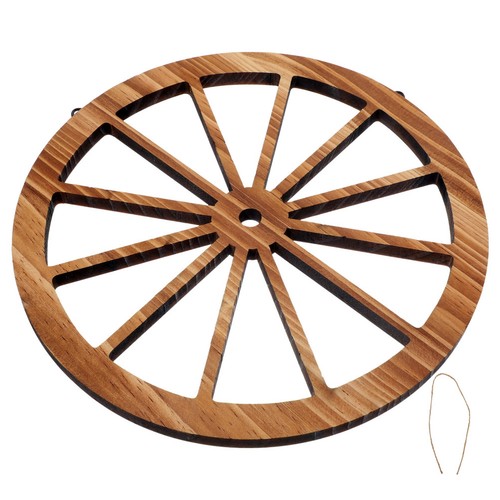 Vintage wanddeko aus holzrad - vintage-wanddeko,
