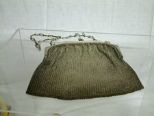 *** Ketten Tasche Theater Oper Kette 2 blaue Schmucksteine Silber old Silver Bag