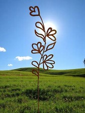 Gartenstecker Blume Metall 135 cm Edelrost-Optik Gartendekoration rostige Deko