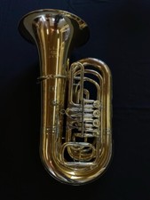 Kleingedrungene Kaisertuba "Schmid" - 4-ventilig - Goldmessing, lackiert - NEU