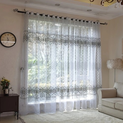 2er set ösenvorhänge voile - 2er,