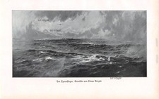 Der Ozeanflieger - Claus Bergen - 1929 - Kunstdruck ~16x25cm -