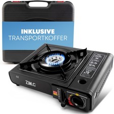 ZMC Campingkocher 1 Flammig Camping Gas Kocher Herd + Butan Gaskartuschen 227g