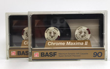 2x BASF Chrome Maxima II 90  |  1990  | Hi-End  | neuwertig | Stickers | 1a