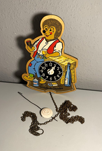 Vintage retro holz pendeluhr - holz,