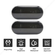 2pc LED Schwarz Seitenblinker