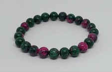 Modeschmuck Armband Naturstein Perlen Farbige Epidote Perlen 8mm