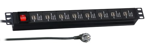 Steckdosenleiste x usb - 19",