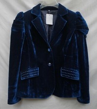 Samt Blazer blau 38 Heine