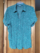 Bluse, Grünton, Crashstoff