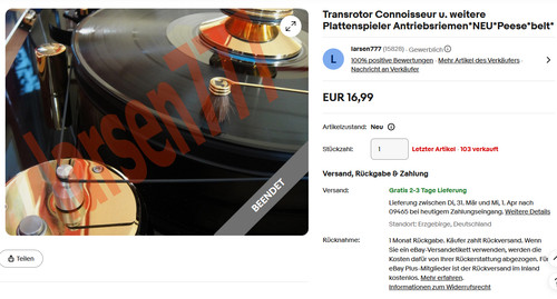 Transrotor connoisseur - connoisseur, u