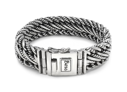 Besa silber fettes armband - silber,
