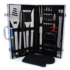 Kyto BBQ Zubehörset Grillzubehör Grillbesteck Set Edelstahl 39-teilig mit Koffer