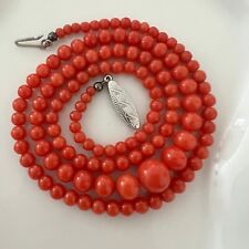 Antikes Art Deko Korallen Collier 835 Silber Antique Art Deco coral necklace 835