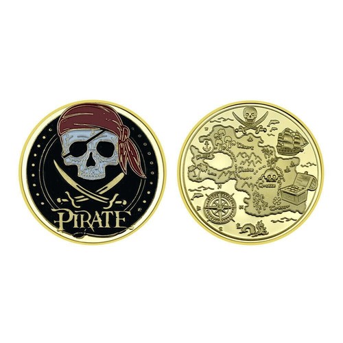 Piraten schatzkarte medaille - schatzkarte,