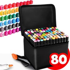 80 Farbe Acrylstifte Marker Set Permanent Pen Für DIY Graffiti Sketch Dual Pen
