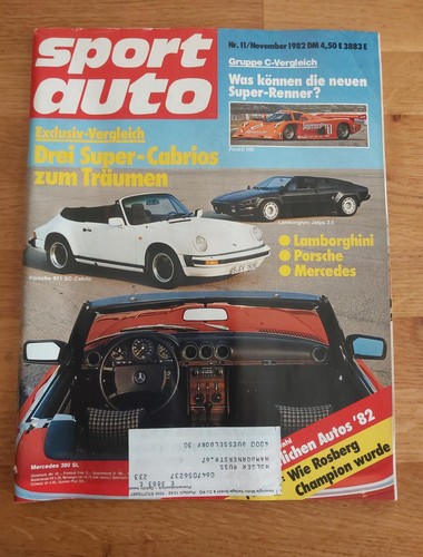Sport auto 1982 lamborghini - 11/1982,