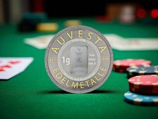 Exklusiver Spiel-Jeton mit echtem 1g Silberbarren (999,9 Feinsilber)