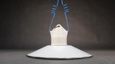 Antik Emailleschirm Lampe