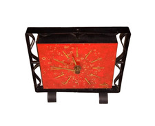 DDR Tischuhr Kaminuhr Emaille