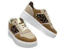 Damen sneaker beige - beige, leo