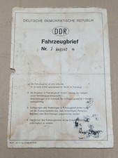 KFZ Brief Kraftfahrzeugbrief Fahrzeugbrief DDR Krad Motorrad MZ ETZ 250 EZ 1984