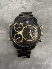 Herren-Armbanduhr Detomaso Casabona Edelstahlarmband Schwarz Gold