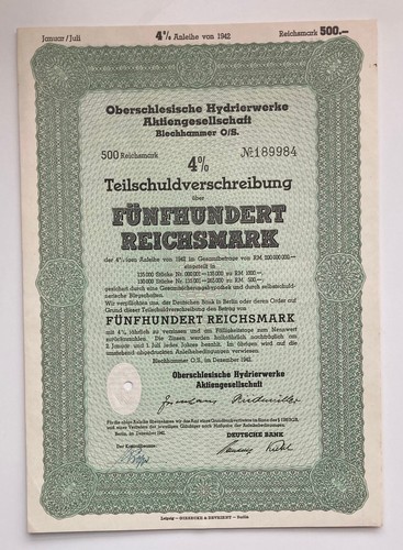 Oberschlesische hydrierwerke - hydrierwerke,