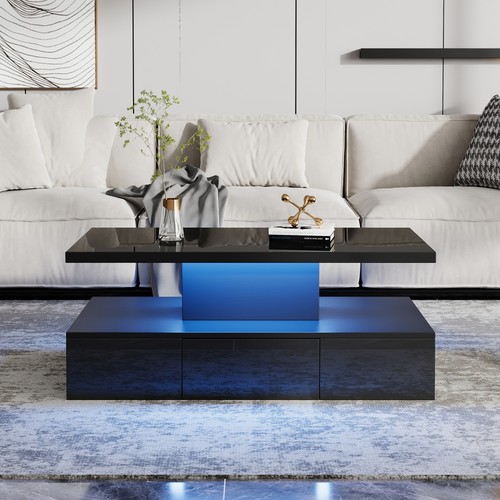 Couchtisch 100x50cm mit led - mit,