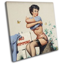 Vintage Girl Poster Sexy Retro