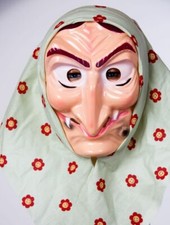 Hexenmaske mit kopftuch - hexenmaske,