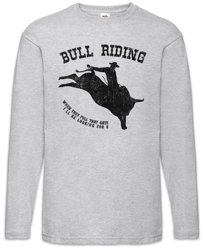 Bull riding langarm shirt - bull,