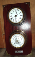 maritime Hanseatic Schiffsuhr Eble, Quartz  mit Barometer,  West Germany