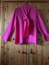 Damen Seidenbluse mit Schluppe