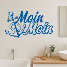 Moin Moin Wandtattoo Anker
