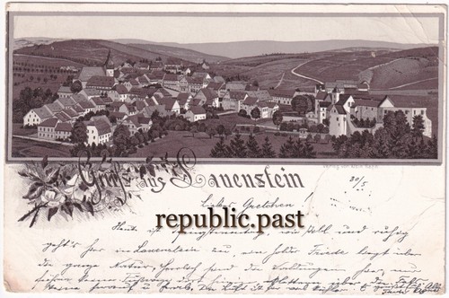 Litho postkarte lauenstein - litho,