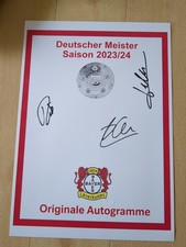 Unikat. Orginales Autogramm. DFB. Meister 2023/24. Bayer Leverkusen. Alonso. 