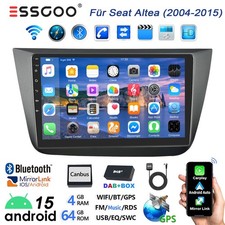 DAB+ Apple Carplay Für Seat Altea 2004-2015 4+64GB Android 15 Autoradio GPS Navi