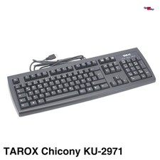 TAROX CHICONY KU-2971 USB KEYBOARD TASTATUR DE GERMAN QWERTZ COMPUTER PC SCHWARZ