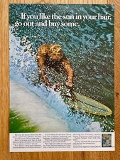Clairol Sudden Summer Surfer Hair Lightener Original 1968 Vintage Ad Werbung