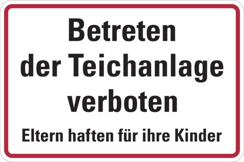 Hinweisschild betreten der - hinweisschild,