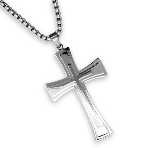 Kreuz anhänger edelstahl - kreuz,