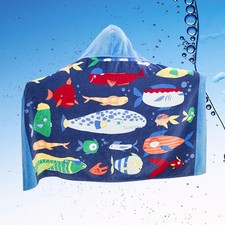  Kapuzenhandtuch Strandwickel Kinder Kinder Großer Poncho Kapuzenbad Badetuch