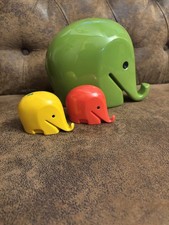 XXL  DRUMBO Elefant grün Spardose Design COLANI & Schlüssel+2kleine