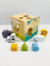 Tchibo Steckwürfel / Tiere / Safari / Holz / Holzspielzeug / Motorik / Kinder
