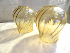 Glaslampenschirm für Decken-, Wand- od. Stehlampe Pressglas/Rauchglas  2 Stück!