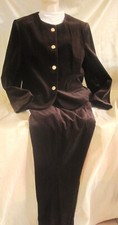 eleganter Hosenanzug Gr. 38 Peter Hahn exklusiv  Niedieck Samt neuwertig