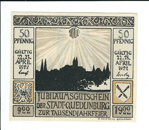 Notgeld quedlinburg - notgeld,