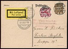 Deutsches Reich Luftpostkarte